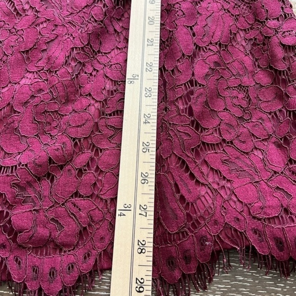 Do+be Lace Overlay Mini Burgundy Dress - Picture 8 of 13